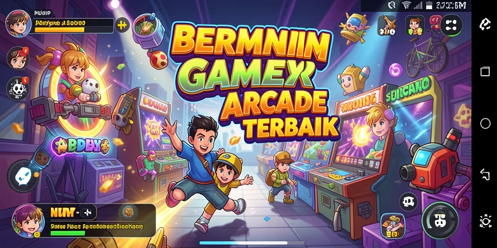 Tampilan gameplay seru dalam permainan Arcade 55RP.