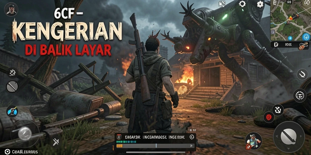 Screenshot gameplay dari 6CF menunjukkan momen penuh ketegangan.