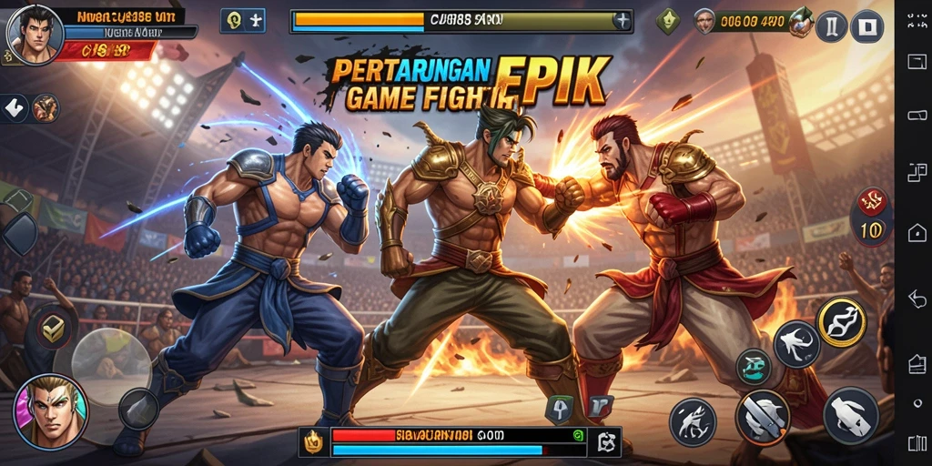 Screenshot CU888 menampilkan aksi pertarungan yang mendebarkan dan karakter-karakter yang kuat.