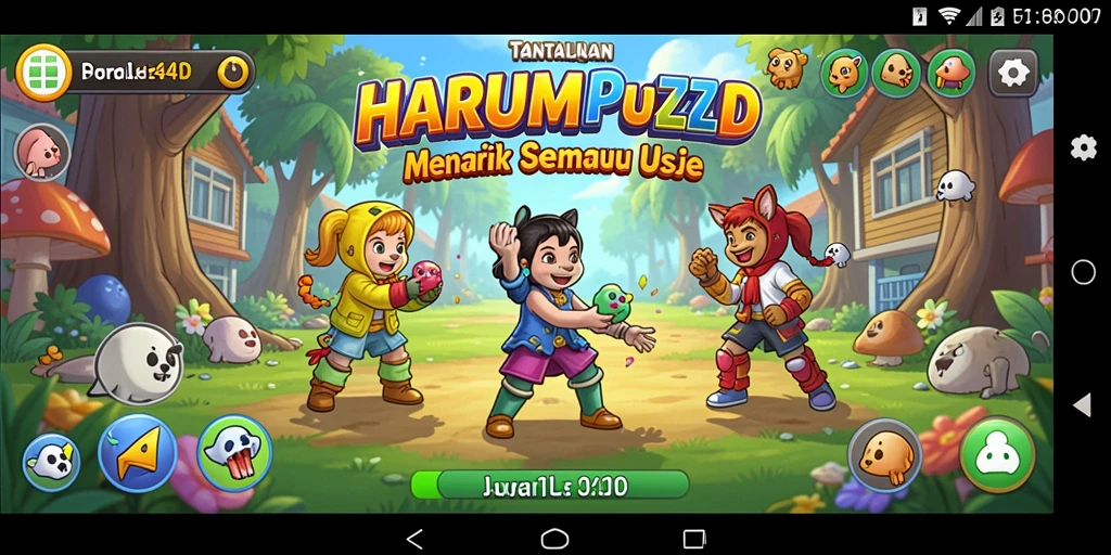 Tangkapan layar gameplay HARUM4D menampilkan tantangan puzzle yang menarik.