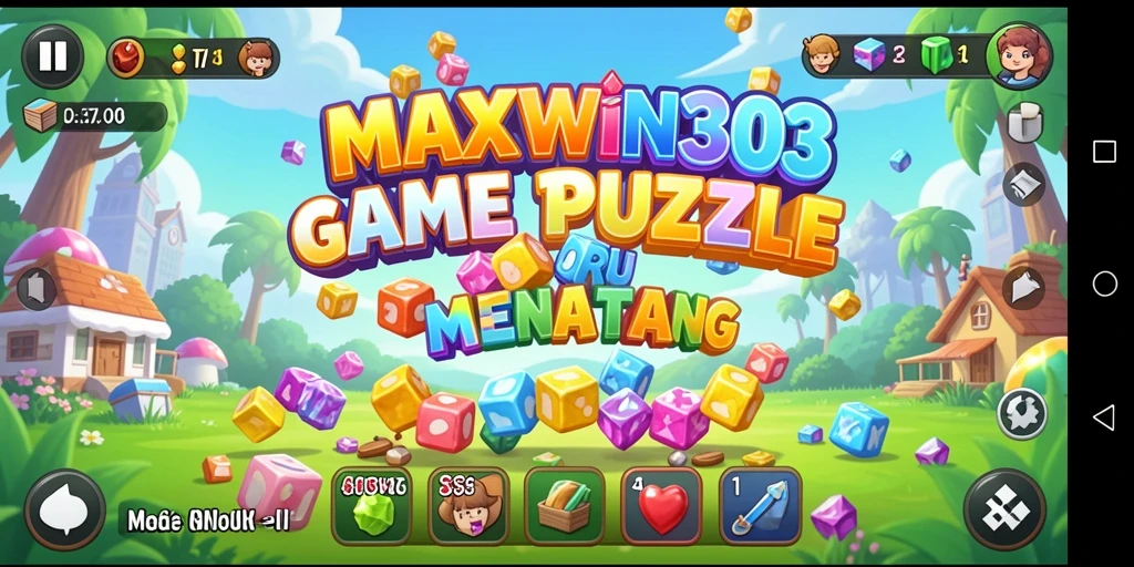 Tampilan gameplay Puzzle yang menantang dan menarik di MAXWIN303.