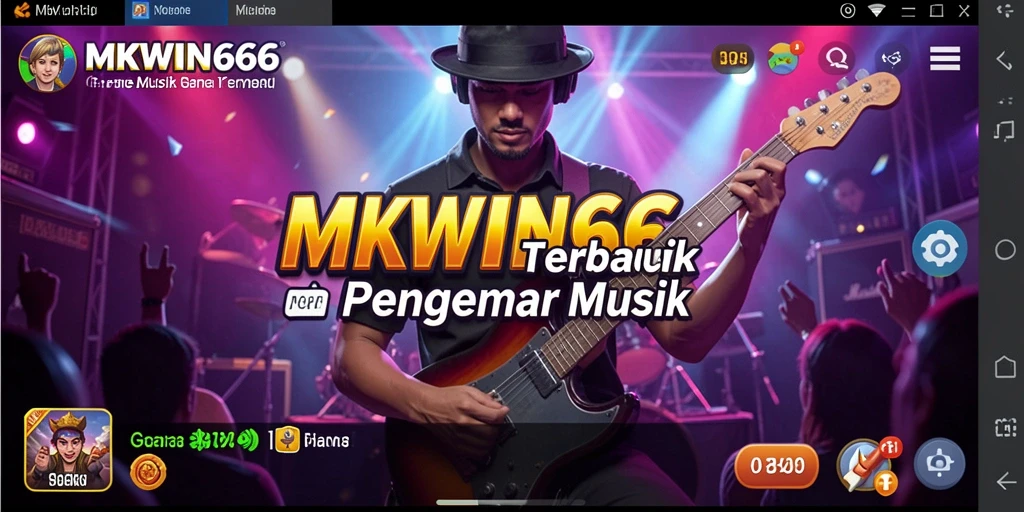 Screenshot MKWIN666 menampilkan pemain menikmati musik dalam gameplay yang interaktif.