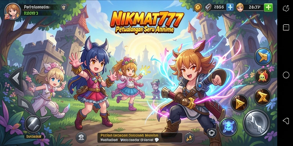 Tampilan gameplay seru dari NIKMAT777 dalam dunia Anime.